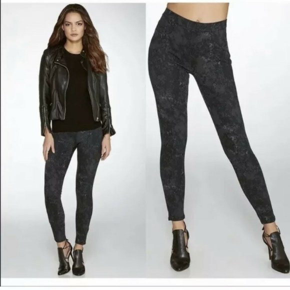 SPANX Women's Jean-Ish Ankle Legging in Gray/Black - Picture 1 of 10